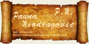 Pauna Miodragović vizit kartica